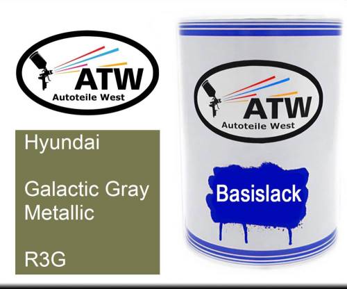 Hyundai, Galactic Gray Metallic, R3G: 500ml Lackdose, von ATW Autoteile West.